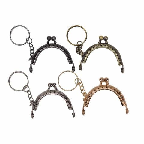 Anahtarlık Metal Çanta Klipsi 5cm Gold