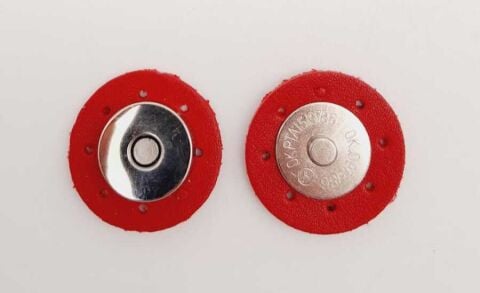 Suni Derili Çanta Çıtçıtı Kırmızı