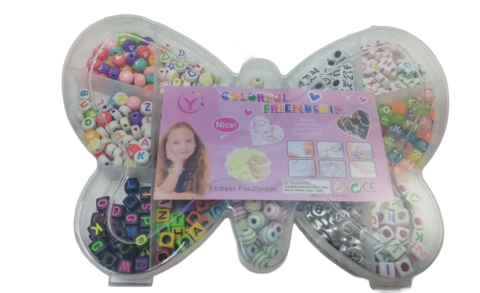 Boncuk Seti Kelebek Kutulu Harf Set No:12