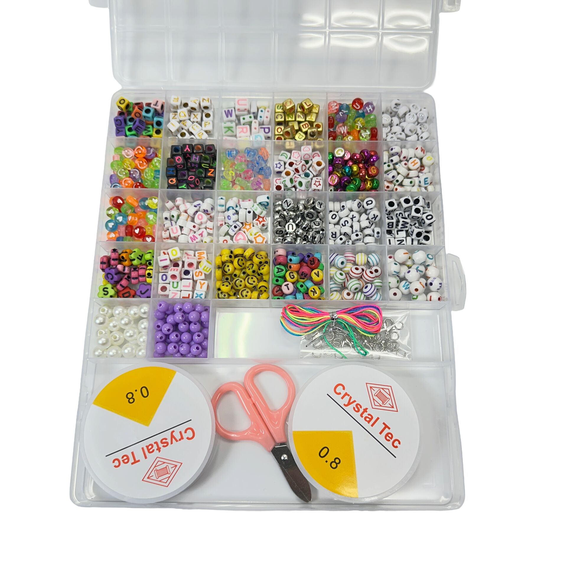 Boncuk Seti Harf Kanca İplik Boncuk  Kutu No:4