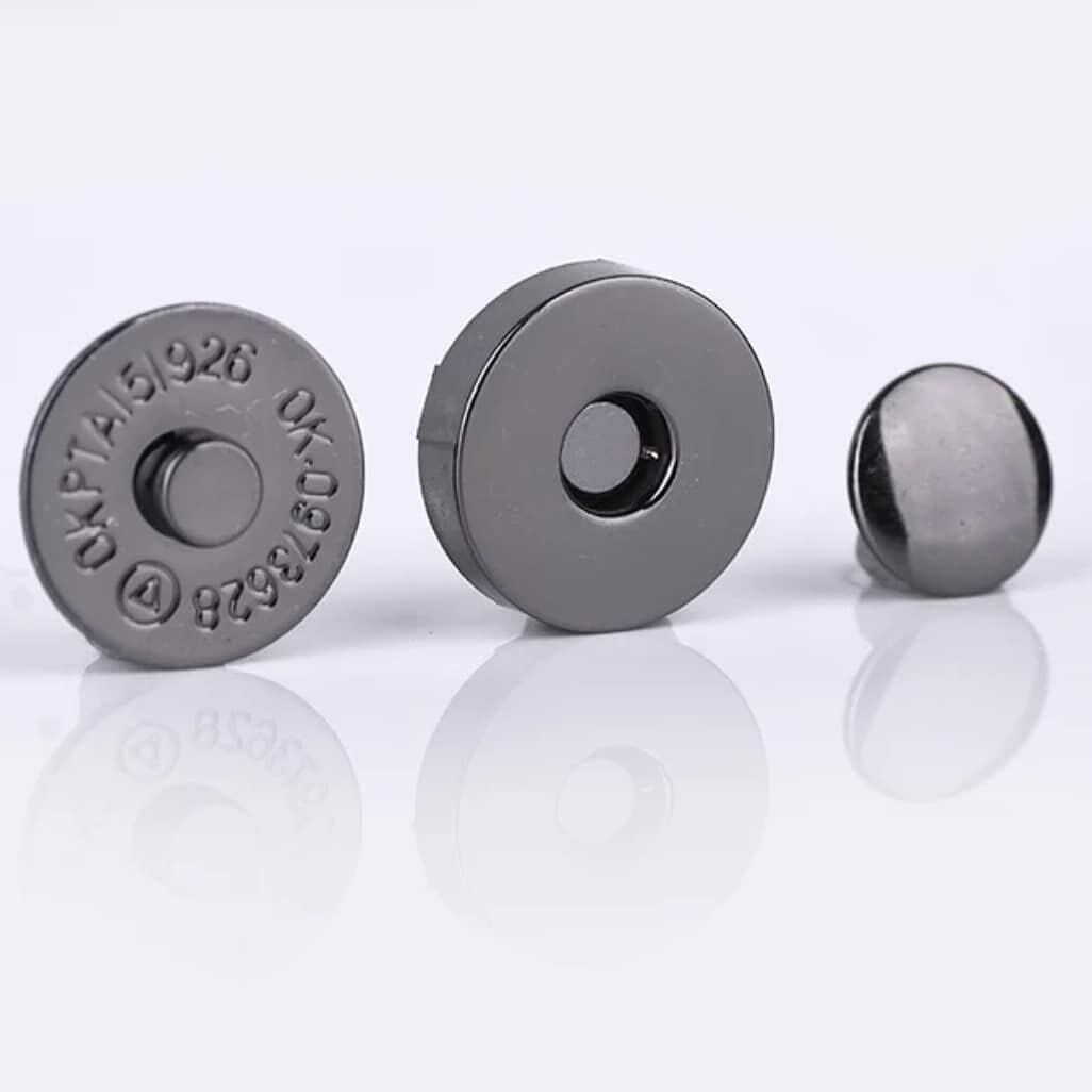 Rivetli Mıknatıslı ÇıtÇıt 14mm Antrasit Siyah