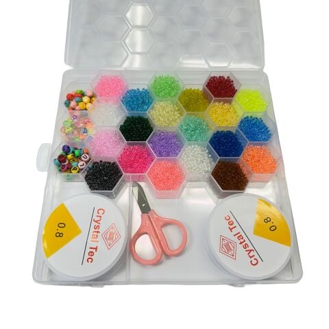 Boncuk Seti Petek Boncuk Bölmeli Kutu No:10