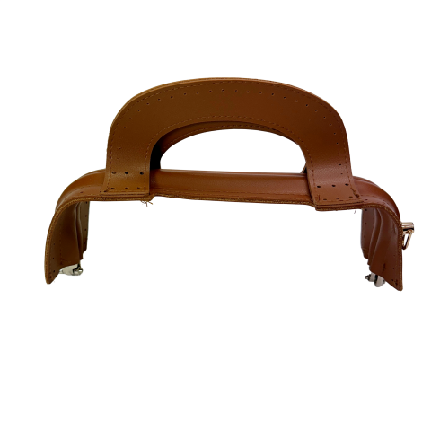 Suni Derili Tutmaçlı Gizli Burs 25cm Gold Askılıklı Taba