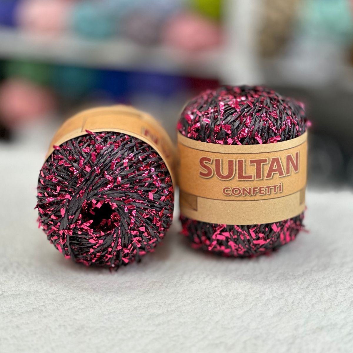 Sultan Confetti Siyah-Fuşya 309