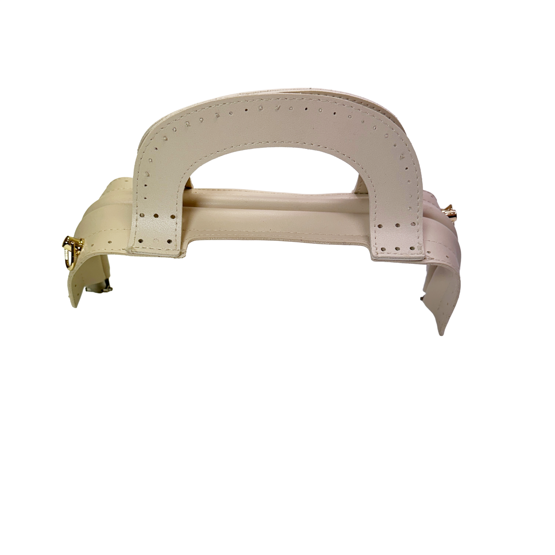 Suni Derili Tutmaçlı Gizli Burs 25cm Gold Askılıklı Krem