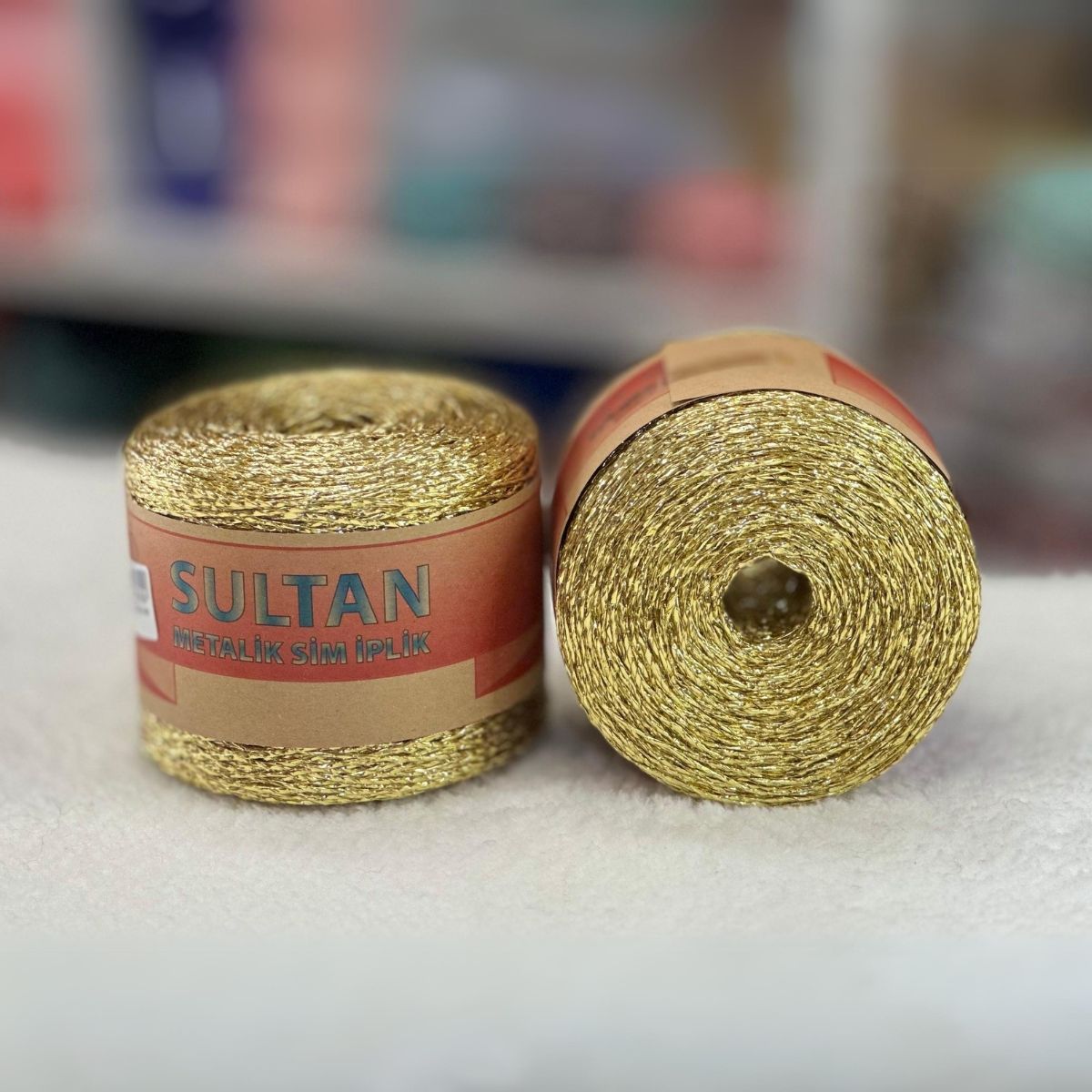 Sultan Metalik Sim İp 250gr Gold 503