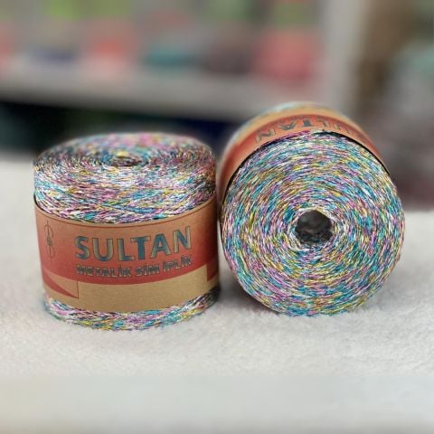 Sultan Metalik Sim İp 250gr Gökkuşağı 508