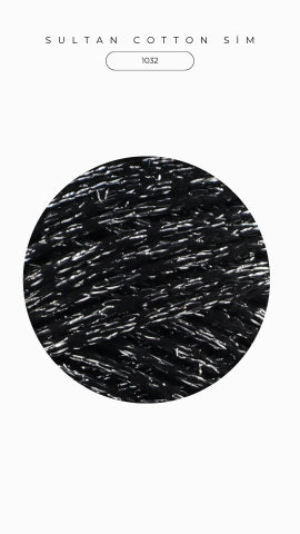 Sultan Cotton Sim 250gr Siyah-Gümüş Sim 1032