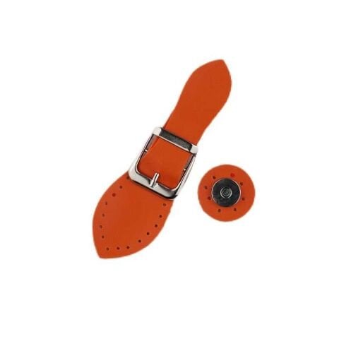 Suni Derili Tokalı Mıknatıs Kapama Turuncu
