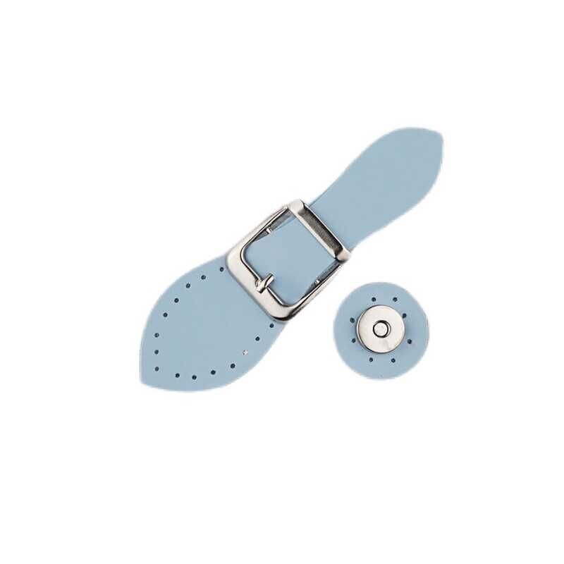 Suni Derili Tokalı Mıknatıs Kapama Mavi