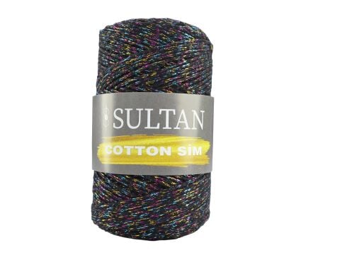 Sultan Cotton Sim 250gr Siyah-Gökkuşağı Sim 3032