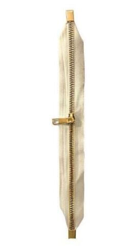 Metal Stoplu Çanta Fermuarı 30cm Krem