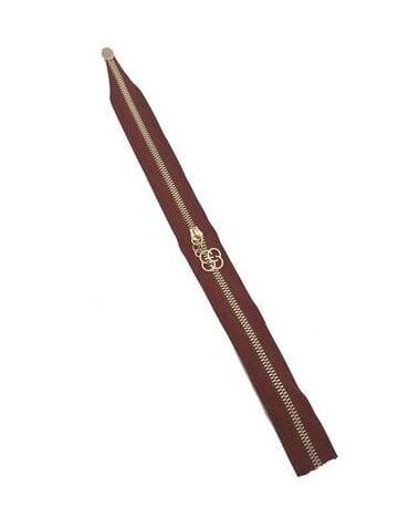 Metal Stoplu Çanta Fermuarı 30cm Gold Bordo