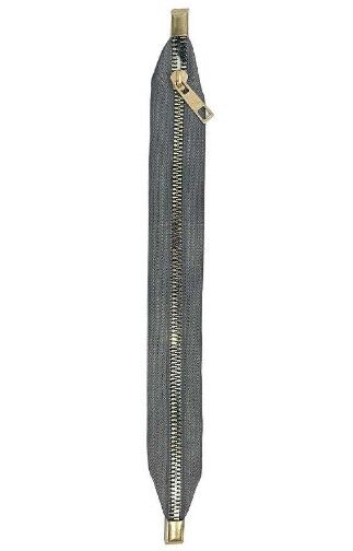 Metal Stoplu Çanta Fermuarı 30cm Gri
