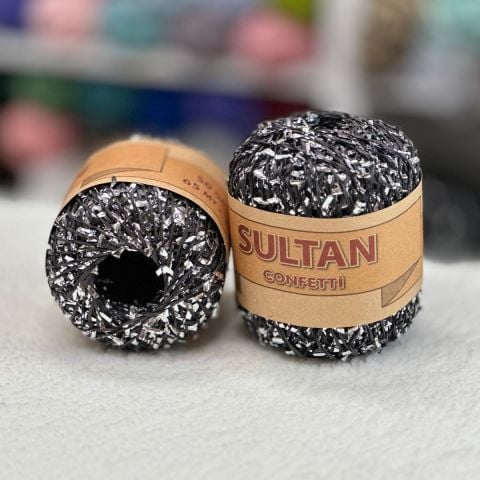 Sultan Confetti Siyah-Gümüş 303
