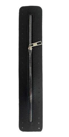 Metal Stoplu Derili Çanta Fermuarı 30cm Siyah