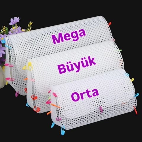 Plastik Çanta Kanvası Orta Boy 45x21cm Siyah 4mm