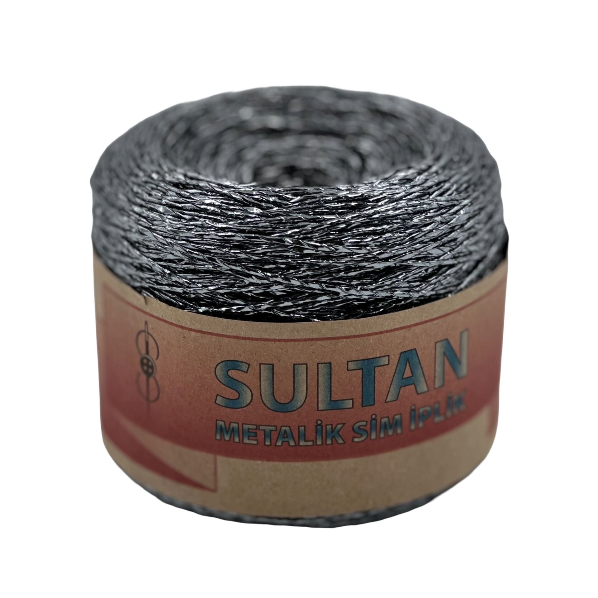 Sultan Metalik Sim İp 250gr Siyah Gümüş 517