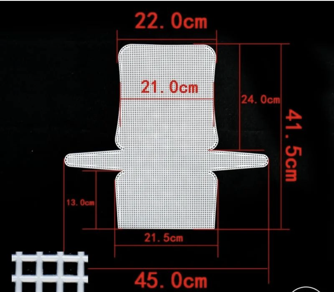 Plastik Çanta Kanvası Orta Boy 45x21cm Beyaz 4mm