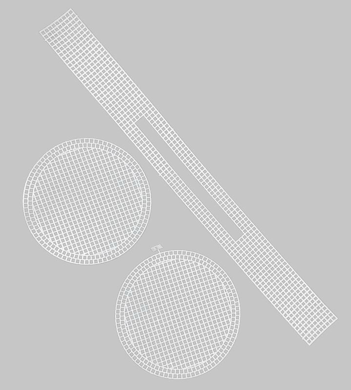 Plastik Kanvas Makaron Çanta Seti 3Parça  17cm 2 Yuvarlak 56cm Uzun Parça 5mm