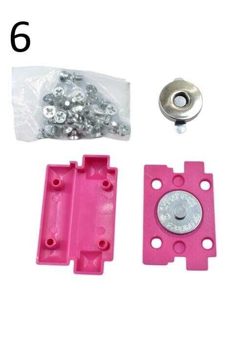 Plastik Mıknatıslı Çanta Kilidi Fuşya