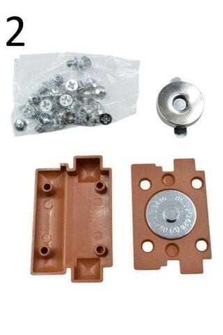 Plastik Mıknatıslı Çanta Kilidi Kahve