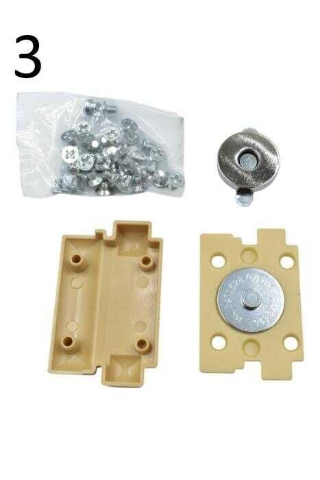 Plastik Mıknatıslı Çanta Kilidi Bej