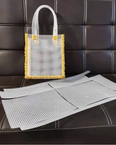 Plastik Hazır Taban Sap Çanta Kanvası 20*24cm