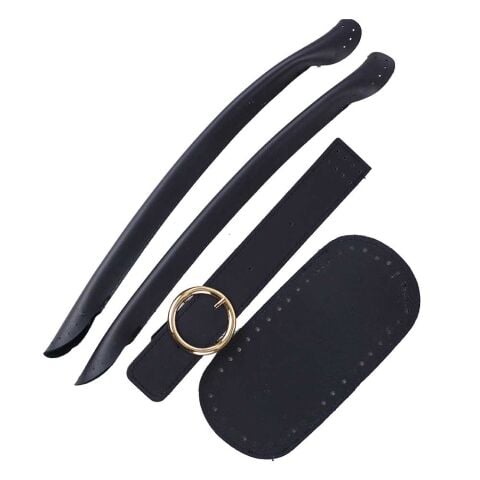 Yuvarlak Tokalı Dil 25cm+ Taban 10x20cm + Sap 35cm Set Lacivert