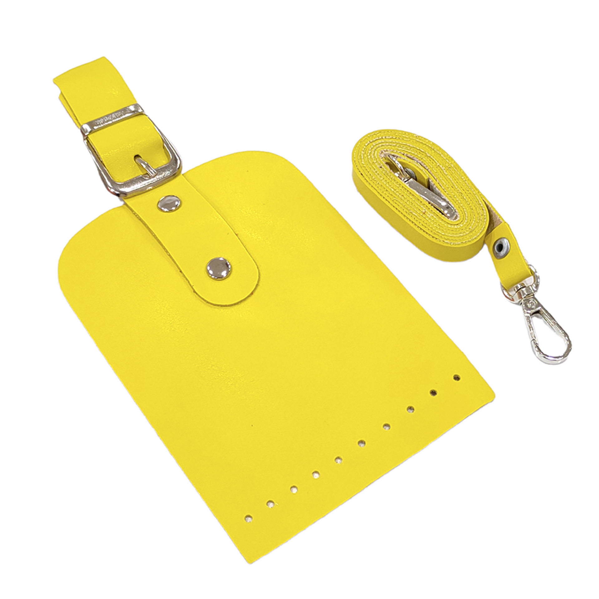 Telefon Çanta Seti Kapaklı 10x14cm Sarı-Gümüş 120cm Askı