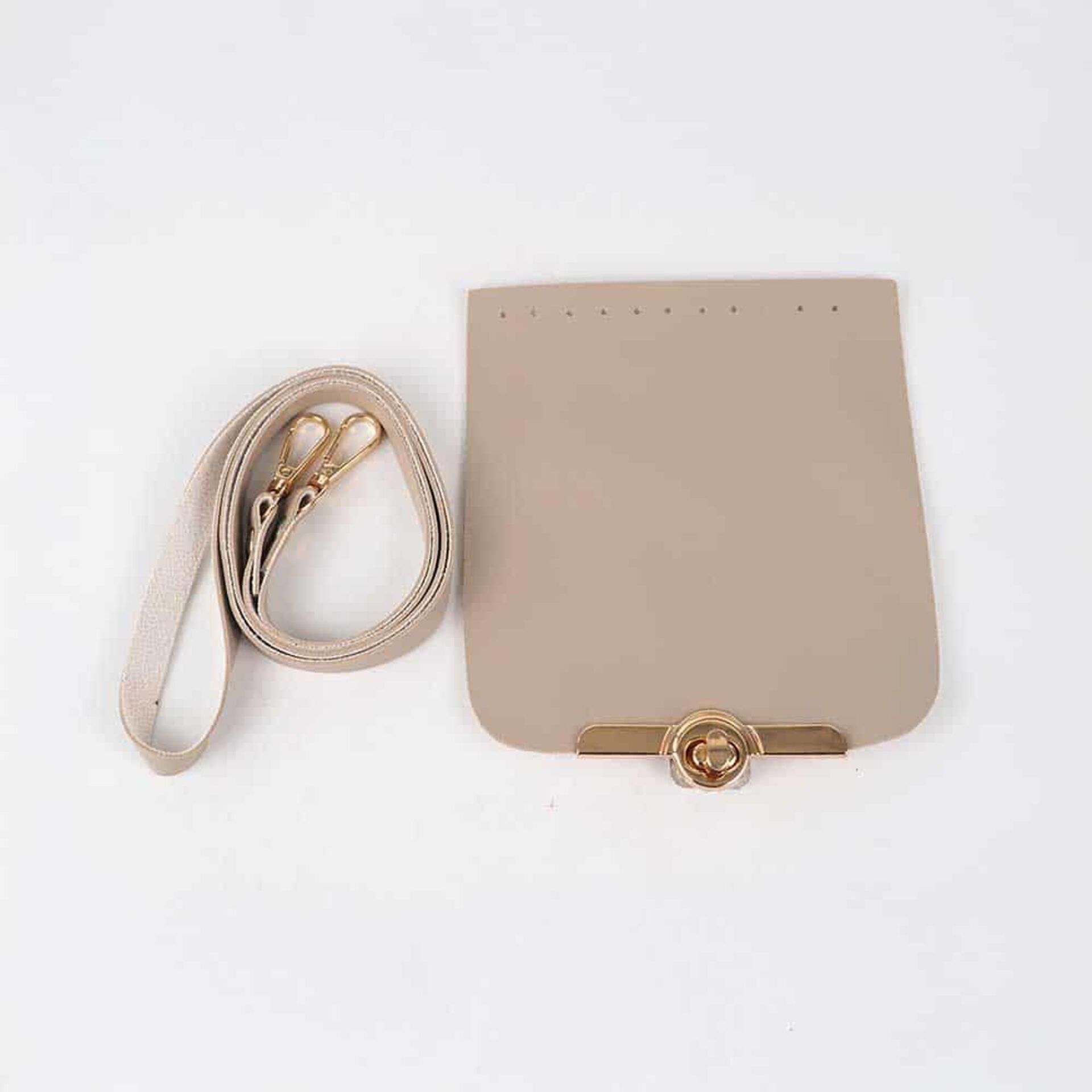 Çanta Seti Gold Bıyık Kilitli 15x13cm Askı 1mt Taş