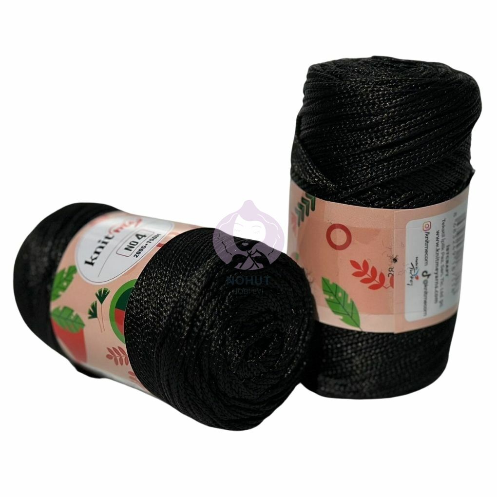 Knit Me PP Makrome No:4 200gr Siyah PP0121