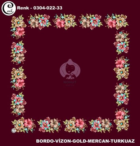 Cenk Yazma Oyalık Desenli 90cm 2233