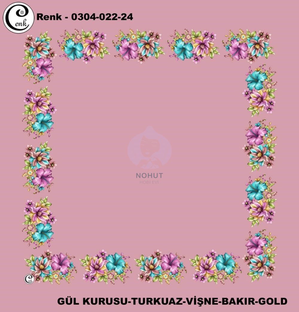 Cenk Yazma Oyalık Desenli 90cm 2224