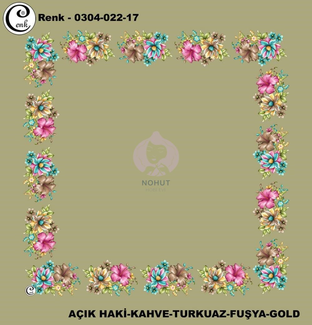 Cenk Yazma Oyalık Desenli 90cm 2217