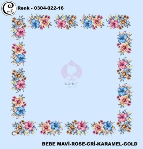 Cenk Yazma Oyalık Desenli 90cm 2216