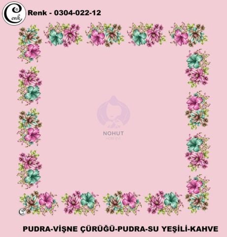Cenk Yazma Oyalık Desenli 90cm 2212