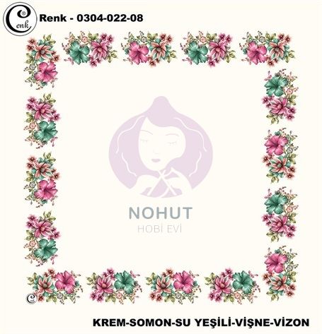 Cenk Yazma Oyalık Desenli 90cm 2208