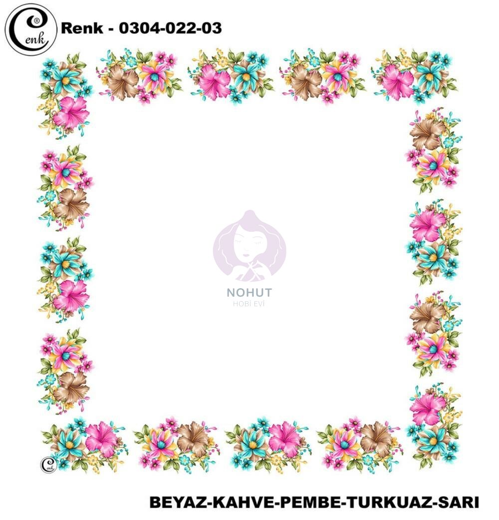 Cenk Yazma Oyalık Desenli 90cm 2203