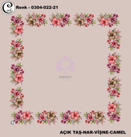 Cenk Yazma Oyalık Desenli 90cm 2221