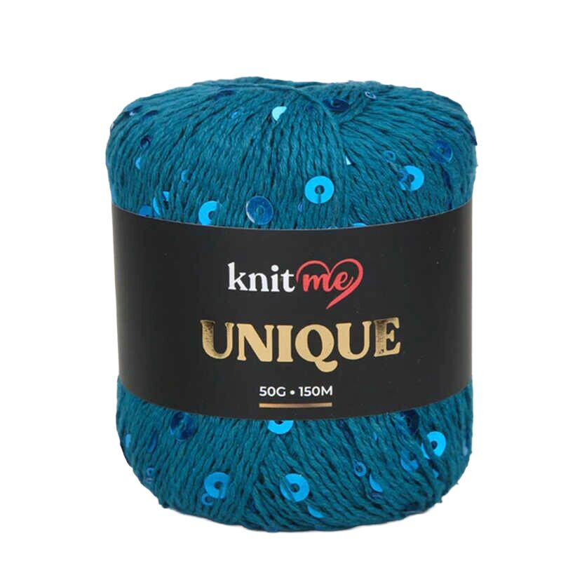 Knit Me Unique 31 Petrol Yeşili - Mavi Pullu